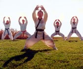 Staff On Their Martial Arts Training
